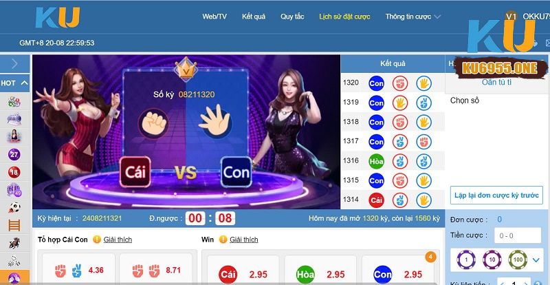 Hướng dẫn tham gia vào game oẳn tù tì KU